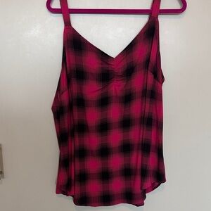 Torrid Pink and Black Checkered Camisole